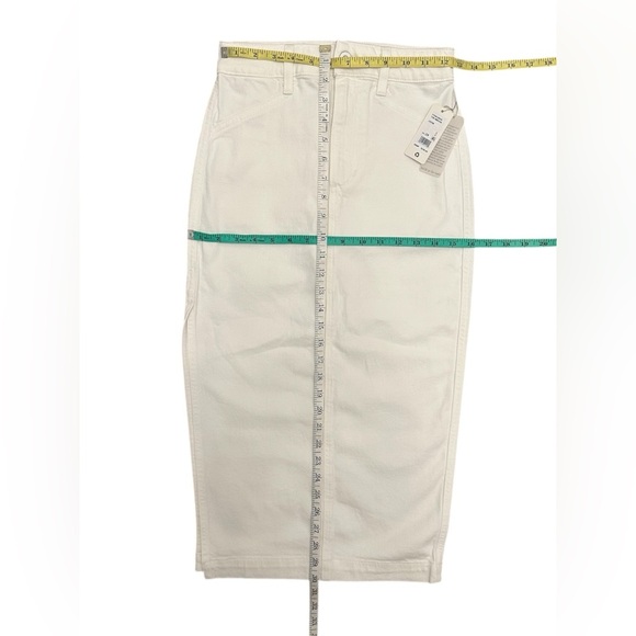 FAVORITE DAUGHTER Denim Midi Skirt The Mischa Leche White Size 24 $218 MSRP NWT - Picture 9 of 15
